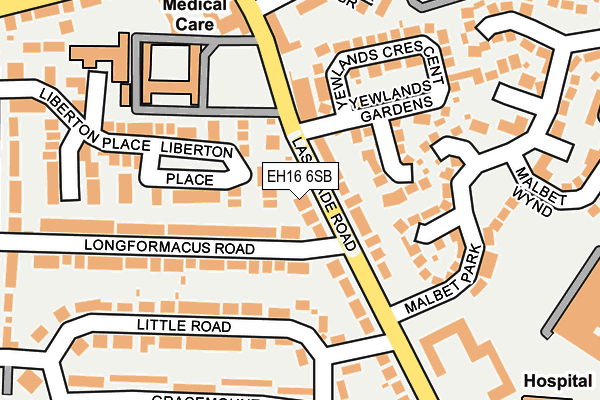 EH16 6SB map - OS OpenMap – Local (Ordnance Survey)