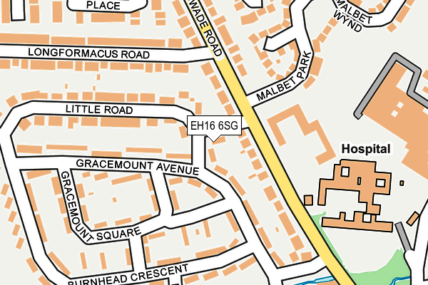 EH16 6SG map - OS OpenMap – Local (Ordnance Survey)