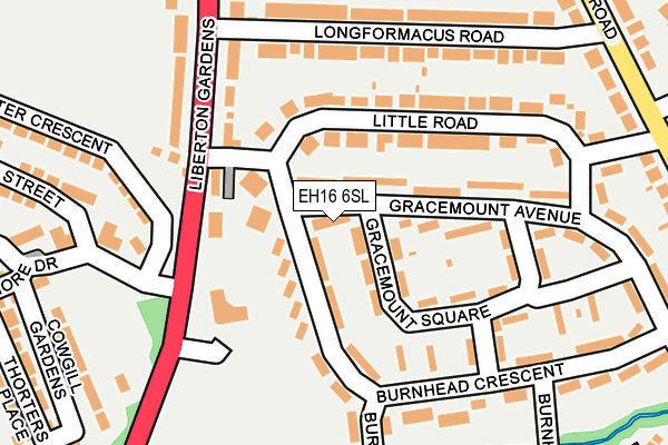 EH16 6SL map - OS OpenMap – Local (Ordnance Survey)