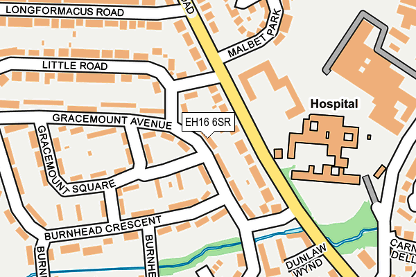 EH16 6SR map - OS OpenMap – Local (Ordnance Survey)