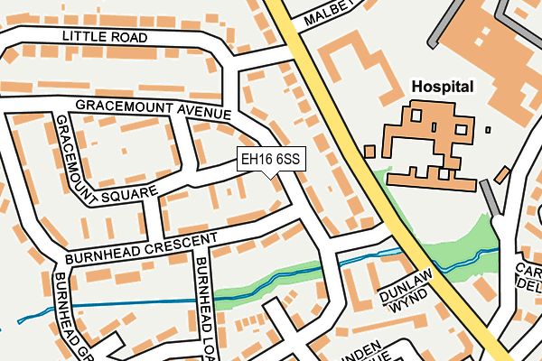 EH16 6SS map - OS OpenMap – Local (Ordnance Survey)