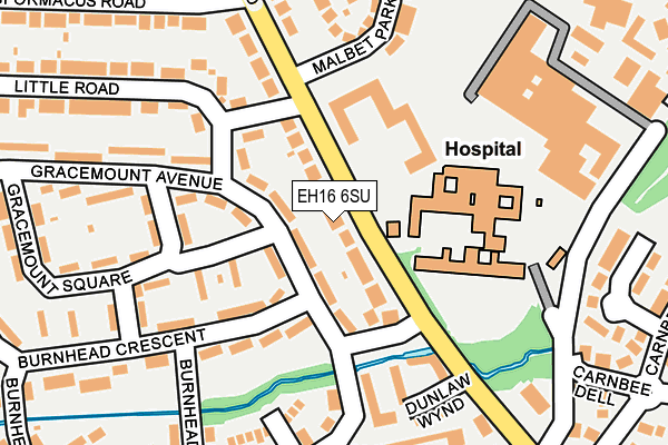 EH16 6SU map - OS OpenMap – Local (Ordnance Survey)