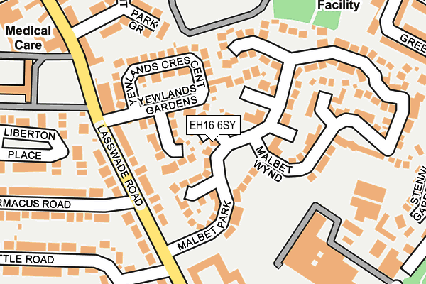 EH16 6SY map - OS OpenMap – Local (Ordnance Survey)