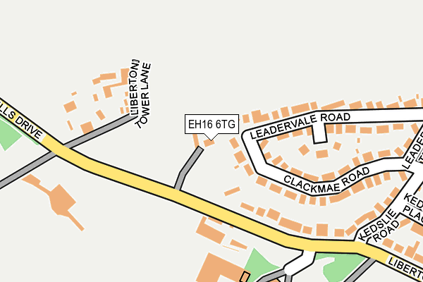 EH16 6TG map - OS OpenMap – Local (Ordnance Survey)