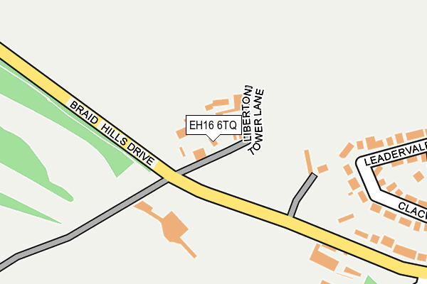 EH16 6TQ map - OS OpenMap – Local (Ordnance Survey)