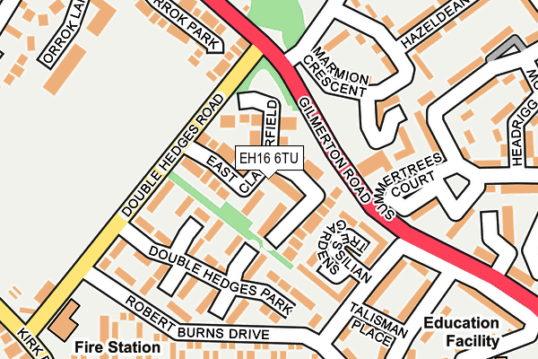 EH16 6TU map - OS OpenMap – Local (Ordnance Survey)