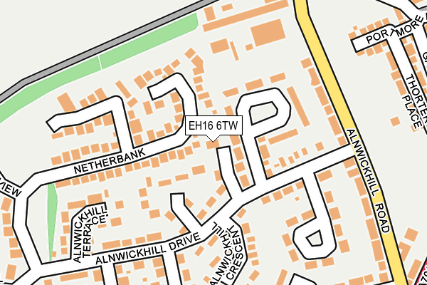 EH16 6TW map - OS OpenMap – Local (Ordnance Survey)