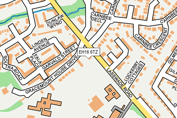EH16 6TZ map - OS OpenMap – Local (Ordnance Survey)
