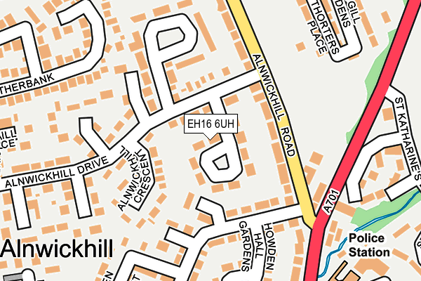 EH16 6UH map - OS OpenMap – Local (Ordnance Survey)