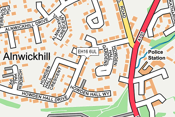 EH16 6UL map - OS OpenMap – Local (Ordnance Survey)