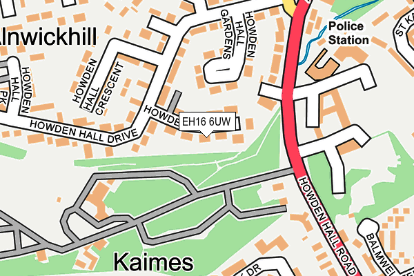 EH16 6UW map - OS OpenMap – Local (Ordnance Survey)