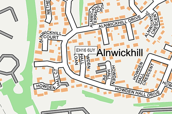 EH16 6UY map - OS OpenMap – Local (Ordnance Survey)