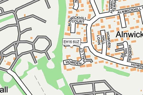 EH16 6UZ map - OS OpenMap – Local (Ordnance Survey)