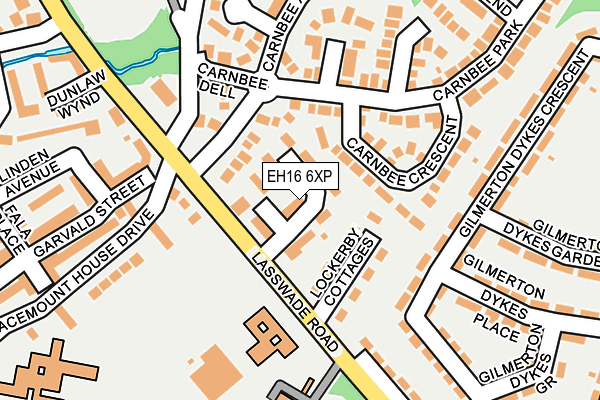 EH16 6XP map - OS OpenMap – Local (Ordnance Survey)