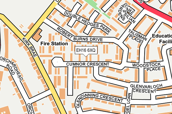 EH16 6XQ map - OS OpenMap – Local (Ordnance Survey)