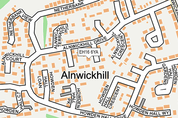 EH16 6YA map - OS OpenMap – Local (Ordnance Survey)