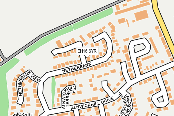 EH16 6YR map - OS OpenMap – Local (Ordnance Survey)