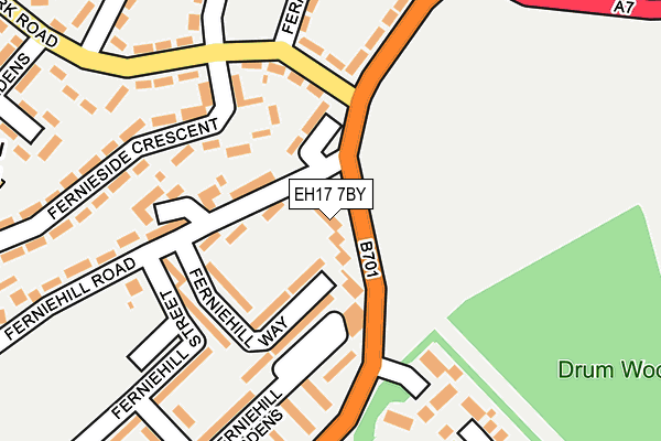 EH17 7BY map - OS OpenMap – Local (Ordnance Survey)