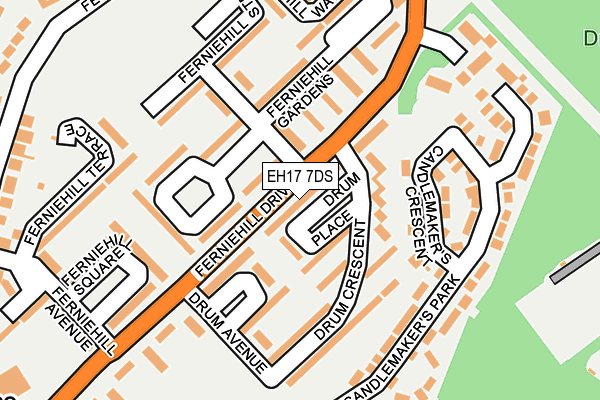 EH17 7DS map - OS OpenMap – Local (Ordnance Survey)