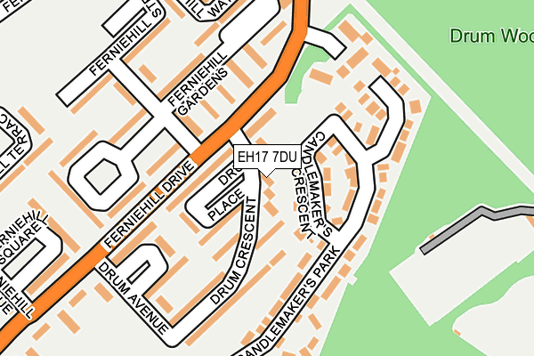 EH17 7DU map - OS OpenMap – Local (Ordnance Survey)