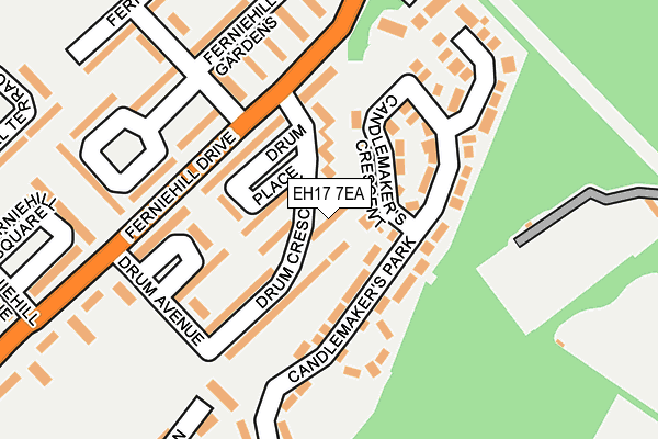EH17 7EA map - OS OpenMap – Local (Ordnance Survey)