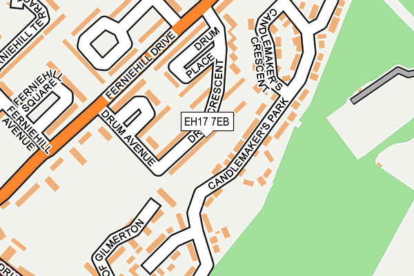 EH17 7EB map - OS OpenMap – Local (Ordnance Survey)