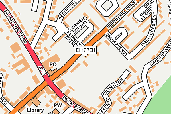 EH17 7EH map - OS OpenMap – Local (Ordnance Survey)
