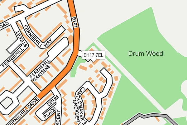 EH17 7EL map - OS OpenMap – Local (Ordnance Survey)