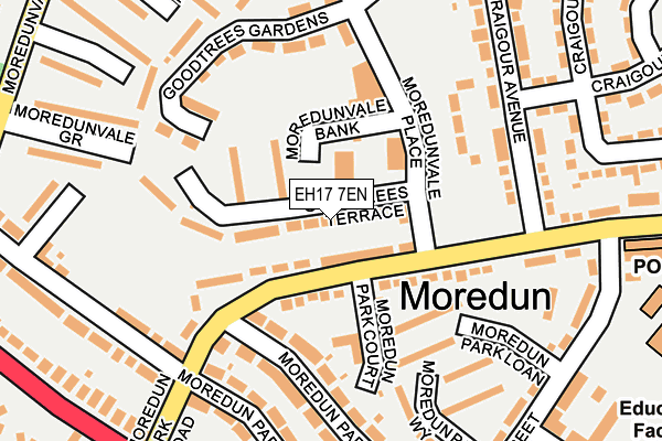 EH17 7EN map - OS OpenMap – Local (Ordnance Survey)