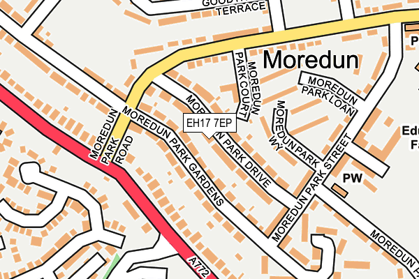 EH17 7EP map - OS OpenMap – Local (Ordnance Survey)