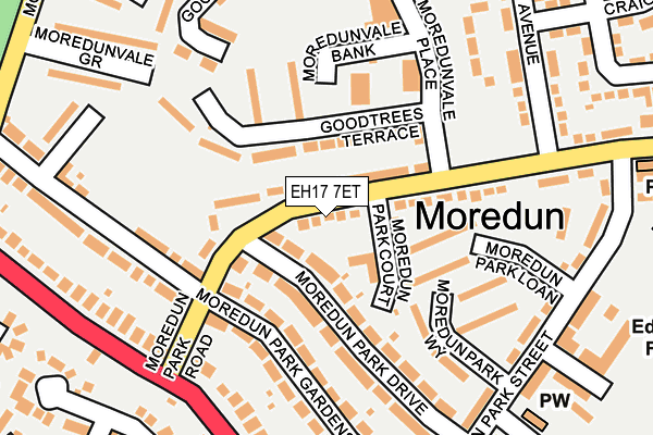 EH17 7ET map - OS OpenMap – Local (Ordnance Survey)