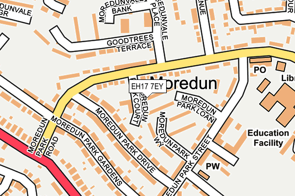 EH17 7EY map - OS OpenMap – Local (Ordnance Survey)