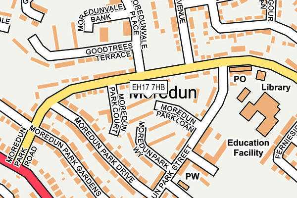 EH17 7HB map - OS OpenMap – Local (Ordnance Survey)