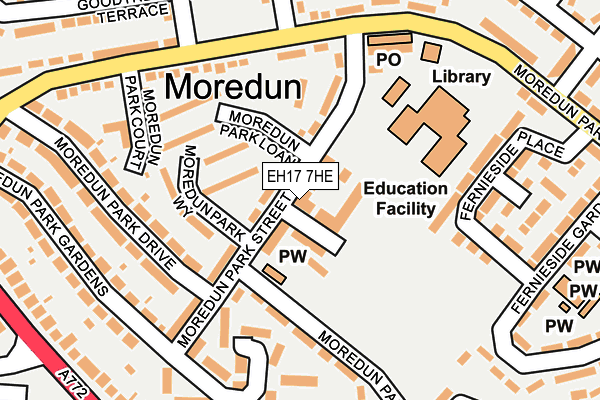 EH17 7HE map - OS OpenMap – Local (Ordnance Survey)