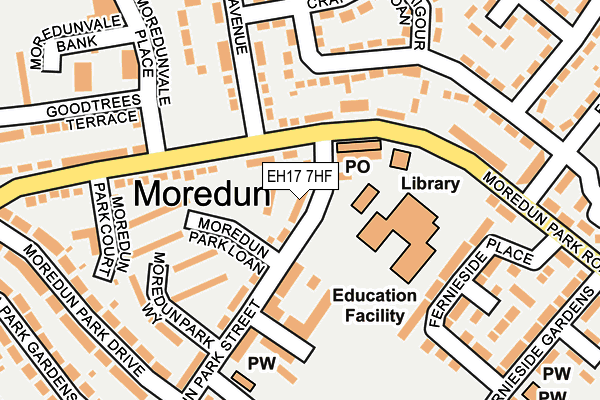 EH17 7HF map - OS OpenMap – Local (Ordnance Survey)