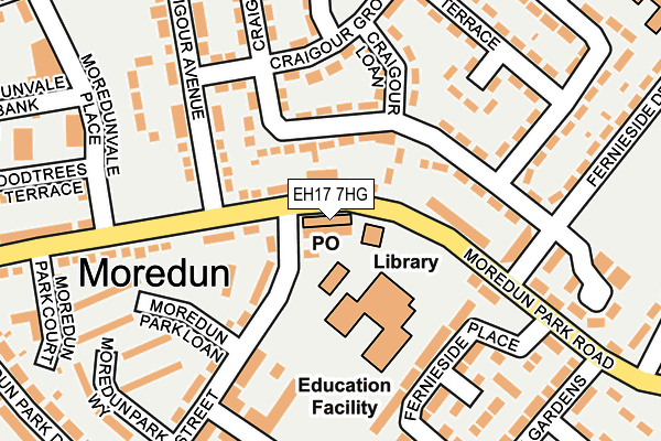 EH17 7HG map - OS OpenMap – Local (Ordnance Survey)