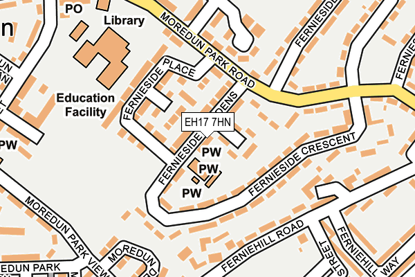 EH17 7HN map - OS OpenMap – Local (Ordnance Survey)