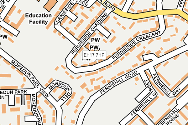 EH17 7HP map - OS OpenMap – Local (Ordnance Survey)