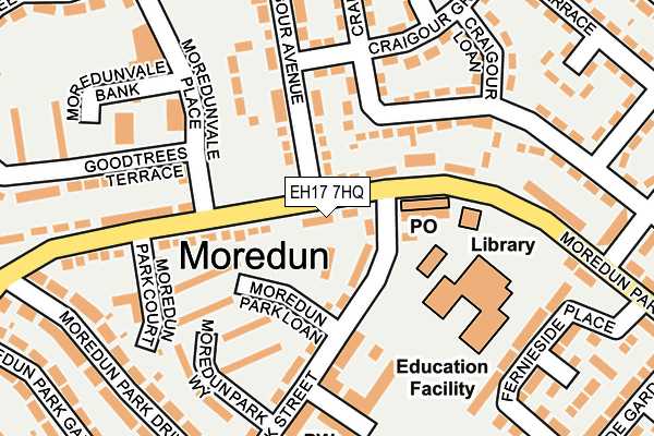 EH17 7HQ map - OS OpenMap – Local (Ordnance Survey)