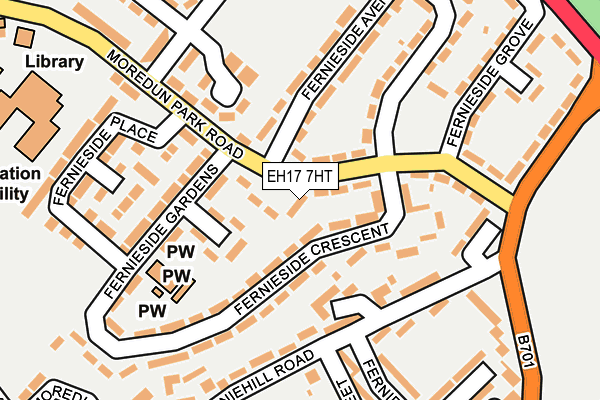 EH17 7HT map - OS OpenMap – Local (Ordnance Survey)