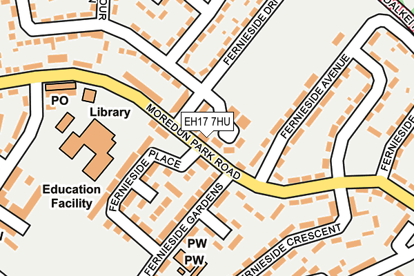 EH17 7HU map - OS OpenMap – Local (Ordnance Survey)