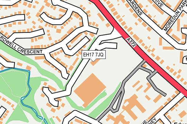 EH17 7JQ map - OS OpenMap – Local (Ordnance Survey)