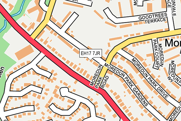 EH17 7JR map - OS OpenMap – Local (Ordnance Survey)