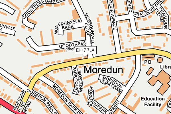 EH17 7LA map - OS OpenMap – Local (Ordnance Survey)