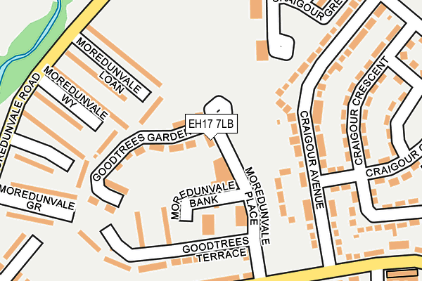 EH17 7LB map - OS OpenMap – Local (Ordnance Survey)