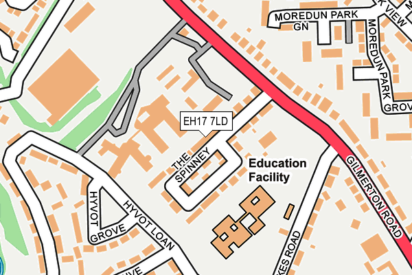 EH17 7LD map - OS OpenMap – Local (Ordnance Survey)