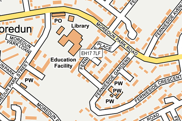 EH17 7LF map - OS OpenMap – Local (Ordnance Survey)