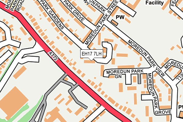 EH17 7LH map - OS OpenMap – Local (Ordnance Survey)