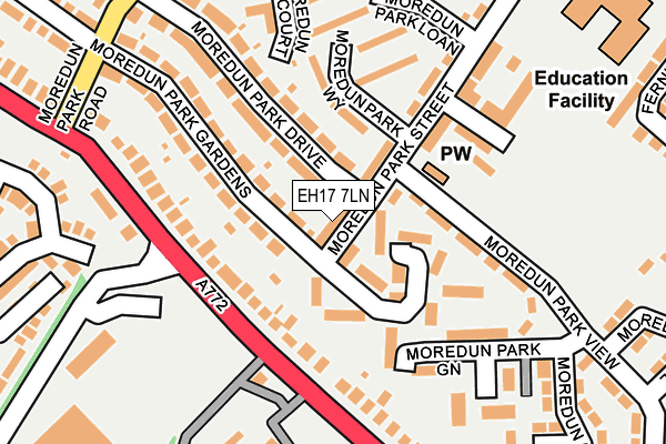 EH17 7LN map - OS OpenMap – Local (Ordnance Survey)