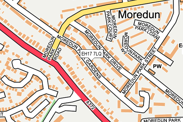 EH17 7LQ map - OS OpenMap – Local (Ordnance Survey)